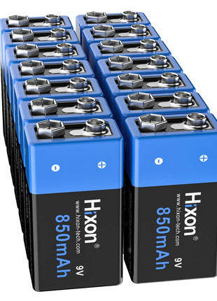 Nuovo 6f22 9v 850mah Batteria ricaricabile agli ioni di litio 9V Multimetro Microfono al litio Metal Detector Cavo remoto, Rilevatore di fumo - riparo82