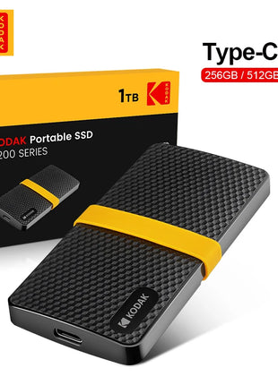 KODAK X200 Disco rigido SSD esterno HD Externo 1TB USB3.1 Mini SSD portatile 256B 512GB 1TB per laptop Smartphone PS4 PC MAC TV