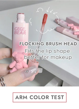 Gegebear Bear Lip Glaze Matte Velvet Lipstick Long-lasting Whitening Lip Cream Lip Mud - Riparo82