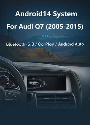 10.25" AutoRadio Android 14 Car Screen For Audi Q7 4L 2005-2015 Multimedia Wireless Carplay Stereo GPS Navigation 4G Audio DSP - Riparo82