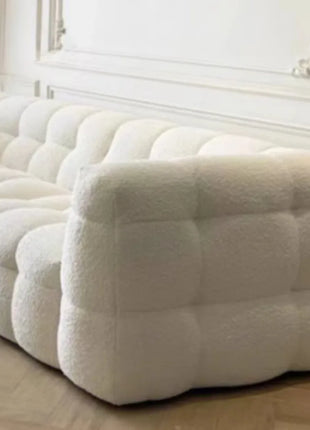 Divano Modulare a Fila Dritta con Design Divisibile, Morbido Divano in Pile Berber, Comodo Divano per Soggiorno, Accessori per Arredamento Casa e Appartamento