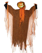 2024 Halloween Hanging Pumpkin Hanging Head Green Light Scary Voice Ghost House Pumpkin Head Prop Halloween Courtyard Decoration - Riparo82