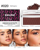 Hot Matte Embossed Blush Palette Rosy Blusher Facial Blush Powder High Pigmented Pink Coral Rouged For Cheeks Smooth Cosmetics