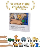 Set di binari ferroviari in legno Pacchetto di espansione Blocchi di costruzione fai-da-te Accessori Tracce adatte per binari in legno Biro Giocattoli educativi per bambini - riparo82