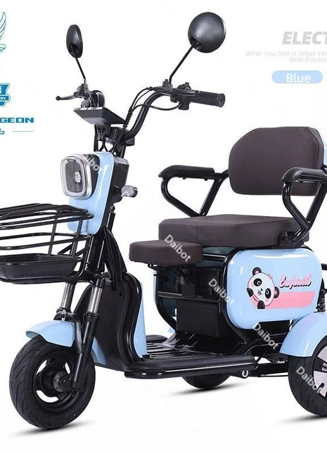 Mini Parent Child Electric Tricycle For Family With Foldable Child Seat 700W 48V 3 Wheels Electric Scooter For Adults Women - Riparo82