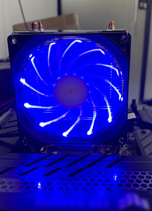 CPU Cooler 2 tubi di calore in rame puro 3PIN/4PIN PWM ventola di raffreddamento luce blu per LGA 775 1150 1155 1200 1700 X79 X99 2011 AM3 AM4 - Riparo82