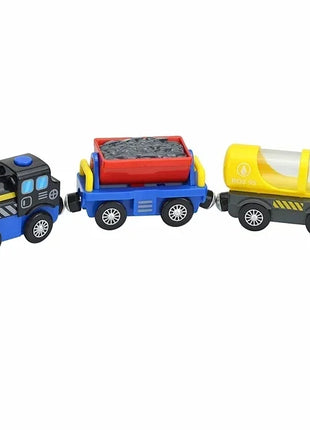 Locomotiva in legno Magnetic Electric Car Train Toys Fit Biro wood Diecast Slot Train Track Railway Educational Toys For Kids