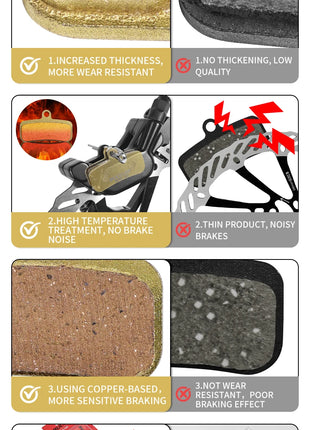 BUCKLOS MTB Pastiglie Freno A Disco per SHIMANO D02S Pastiglie Freno Idraulico In Metallo A Base di Rame Pastiglie Freno Per Mountain Bike per M9120 M820 M810