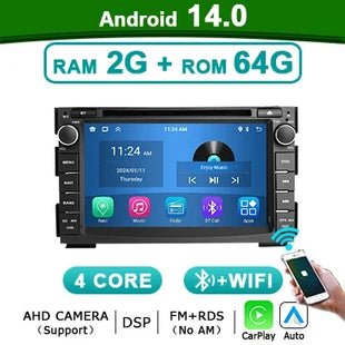 Wireless Carplay Android 14 Auto 7'' autoradio For KIA Ceed Venga 2010-2016 Android AUTO 2din Car Radio Multimedia Screen 4G LTE - Riparo82