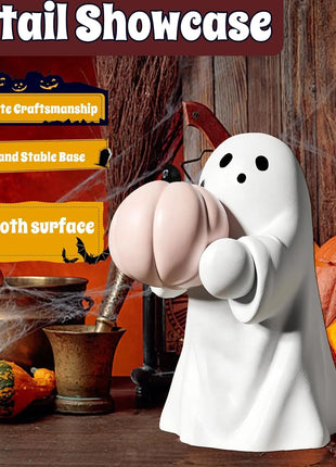 Halloween Cute Ghost Statue Creative  Crafts  Suitable For Party Scene   Home Living Room Bedroom Office Desktop Decoration ﻿ - Riparo82