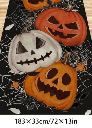 Halloween Tablecloth tablecover table decor Haunted House Pumpkin Spider Web Tablecloth 2025 Halloween Party Decoration Supplies - Riparo82