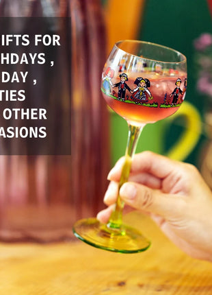 Calice per piccole persone in stile Alsace Bicchieri da vino Decorazioni per la casa Bicchiere da vino adatto per compleanni, Natale e regali di nozze 6 (fl.oz) - riparo82