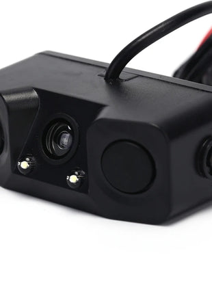3 in 1 Car Parking Sensor Car Reverse Backup Rear View Camera with 2 Radar Detector Sensors Indicator Buzzer Alarm Car Camera - Riparo82