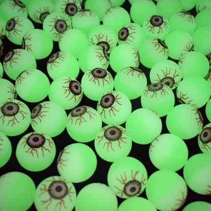 5/50PCS Luminous Bouncing Ball Halloween Glow in The Dark Eyeball Toys Rubber Fake Eyeball Haunted House Horror Decoration Props