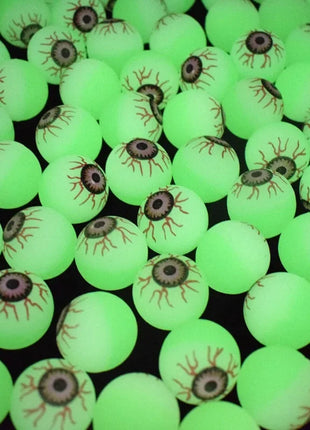 5/50PCS Luminous Bouncing Ball Halloween Glow in The Dark Eyeball Toys Rubber Fake Eyeball Haunted House Horror Decoration Props - Riparo82