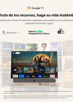 Metz 24Mpe7000Z.H 24" Portable Full Hd Google Tv |   Integrated Battery (4H), External Display, 8W Front Speaker, Solar Charging - Riparo82