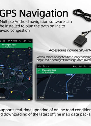 4G+64G Android 14 Car Stereo Video Multimidia Radio Player 10.1 Inch Universal Autoradio GPS Electric Rotatable Touch Screen - Riparo82