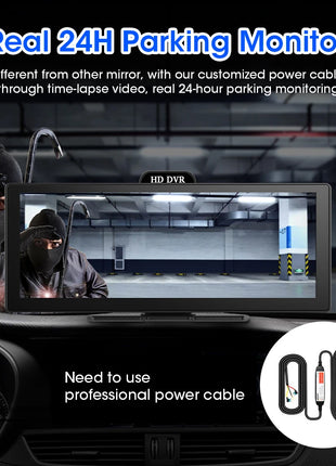 10/11.26 Inch 4K DVR Wireless CarPlay & Android Auto Dash Cam Bluetooth Audio GPS Navigation Dashboard Dual Lens Video Recorder - Riparo82