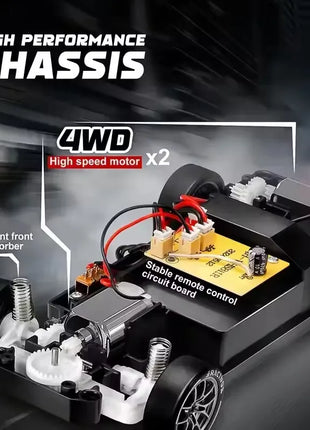 4WD RC Drift Car con luce a LED 2.4G Radio 20KM/h Auto da corsa telecomandate ad alta velocità Modello di veicolo Giocattolo regalo per Ragazzo Ragazza Kid