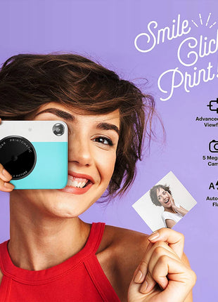 KODAK Fotocamera digitale con stampa istantanea a colori Printomatic Opzionale 20/40 Foto di carta fotografica Foto colorate Zink 2x3" PhotoPaper