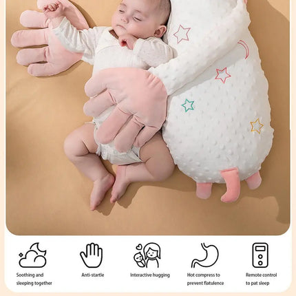 Baby Sleeping Patting Doll Pillow Soothing Baby Sleep Aid Electric Palm Baby Pillows Remote Control Hand Palms for Toddler