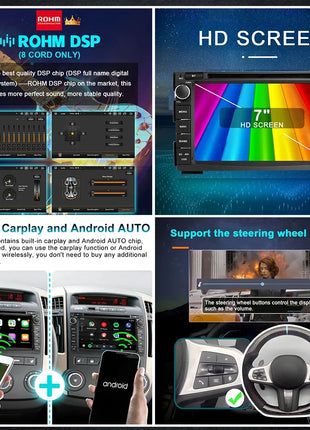 Wireless Carplay Android 14 Auto 7'' autoradio For KIA Ceed Venga 2010-2016 Android AUTO 2din Car Radio Multimedia Screen 4G LTE - Riparo82