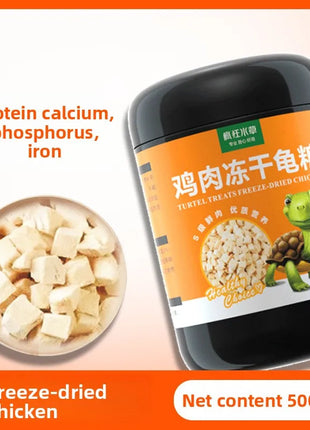 FKSC Turtle Food Mix - Freeze-Dried Shrimp/Mealworm/Fish & Chicken - Protein Rich Treat for Red-Ear Sliders & Aquatic Turtles - Riparo82