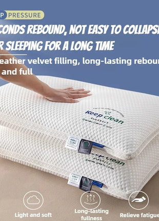 Neck Pillow Help Sleep And Protect The Neck Cervical Orthopedic Household Soybean Fiber SPA Massage Pillow For Sleeping New - Riparo82