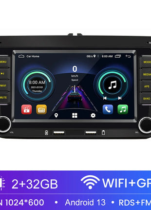 2 Din Car Radio Android 13 Car Multimedia Player GPS WiFi Carplay For Volkswagen Skoda Octavia golf 5 6 touran passat polo Jetta - Riparo82