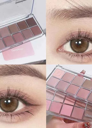 12-Color Eyeshadow Palette - Velvety Smooth, Long-Wearing Matte Shades for Everyday Wear