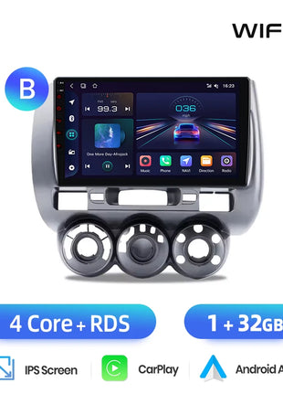 Junsun Wireless CarPlay Android Auto Car Radio for Honda Fit Jazz City 2002 2003 2004-2007 RDS GPS 4G WIFI Multimedia autoradio - Riparo82