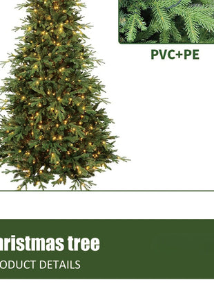 Albero di Natale artificiale PE misto crittografato con luci a LED Albero di Natale di alta qualità 1,2 m-1,8 m Decorazioni natalizie per Capodanno