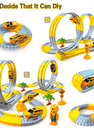 Bambini Elettrico Magico Flessibile Pista Giocattolo Auto Ingegneria Auto Bambini Giocattoli Educativi Treno Giocattoli per Bambini Regalo Di Compleanno