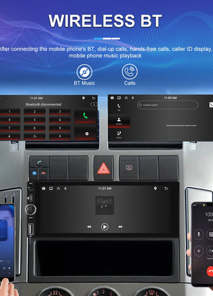 Hikity 2+64G Carplay Android 1din Car Radio Android Auto Stereo 6.86" GPS Navigation Player support FM WiFi USB Rear Camera - Riparo82