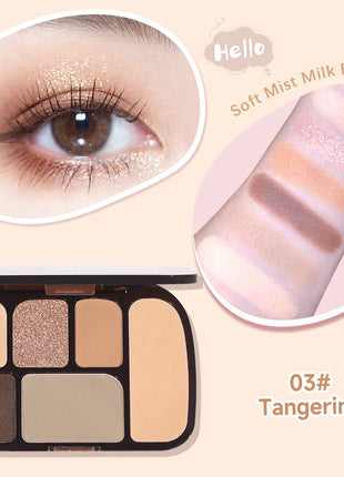 6-Color Earth Tone Eyeshadow Palette With Shimmer& Matte Finishes, Waterproof , Sweat-Resistant, Long-Wearing , Smudge-Proof - Riparo82