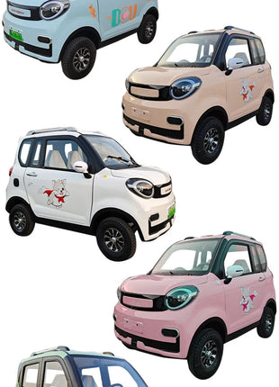 Export Eco car 4-wheel pure electric car 60v105Ah 1000w adult two-wheel drive 5-seat low-speed mini electric battery car - Riparo82