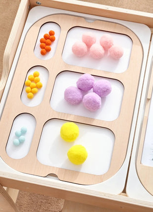 Tavolo sensoriale ottico in legno per bambini Montessori utilizzato per giochi da tavolo sensoriali Regalo di giocattoli per l'ortografia di numeri e lettere - riparo82