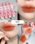 Gegebear Bear Lip Glaze Matte Velvet Lipstick Long-lasting Whitening Lip Cream Lip Mud - Riparo82