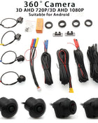 360 Car Camera Panoramic Surround View 1080P AHD Right+Left+Front+ Rear View Camera System for Android Auto Radio Night Vision - Riparo82
