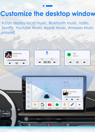 10.33'' Wireless Carplay Android 13 Universal Car Radio Support 4G WIFI DSP BT 1 Din Car Multimedia GPS Intelligent Autoradio - Riparo82