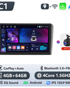 Podofo 6+128G Android 2Din Autoradio for Audi A3 2008-2012 Wireless CarPlay 9