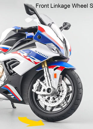 1:12 S1000RR Modello Moto Kawazaki NINJA H2R Giocattoli Pressofuso Suono Luce Assorbimento Degli Urti Simulazione Moto Ragazzo Regalo - riparo82