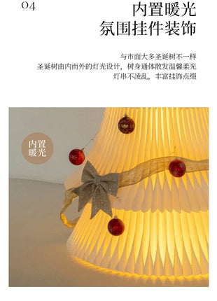 Natale grande ornamento per albero di Natale 2 m di altezza pieghevole in carta bianca decorazione per albero di Natale finestra ornamento luminoso