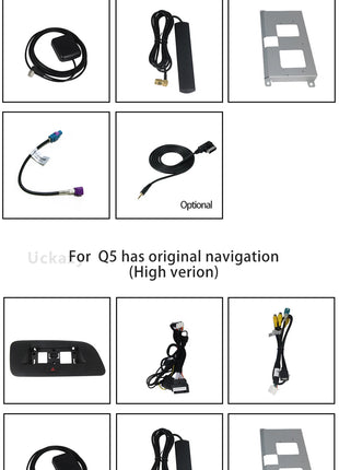 10.25Snapdragon 665 Wireless Carplay AutoRadio Android 14 For Audi Q5 2009-2016 Stereo Screen GPS Navigation Multimedia HeadUnit - Riparo82