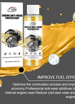 100ML Highly Effective Car Engine Anti-Wear Protectant Noise Reduction Oil Liquid Additive Automobile Maintenance Curing Agent - Riparo82