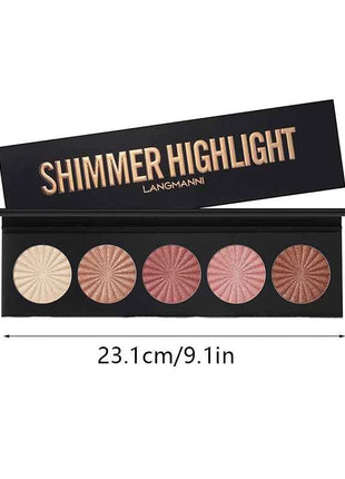 Highlighting and Contouring Palette 5 Colours All-in-One Makeup Palette Stereoscopic Natural Highlighting Makeup Palette