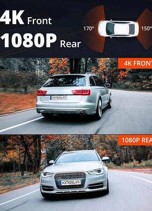 Dash Cam 4K UHD for Car Camera Front Rear Dual Lens With GPS WiFi 24h Parking Mode Night Vision Car DVR Video Registrator - Riparo82