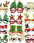 Set di bicchieri natalizi da 12 pezzi, design di cervi e alberi, classico Babbo Natale, foto di occhiali novità per celebrazioni natalizie - riparo82