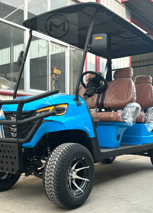 Street Legal Electric Golf Cart 4 Seats 5000W Scooter Go Kart ATV Adult Touring Classic Solar Golf Cart - Riparo82