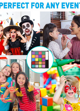 Beauty Makeup Face Body paint palette Cosmetic 22 Color oil Painting Palette Facial Paint Artist Pigment for Halloween Party - Riparo82